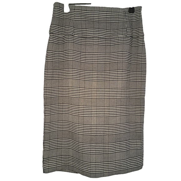 Worthington Skirt Womens Size 8 Black Houndstooth Career Staple Y2K Grunge Work - Picture 1 of 9
